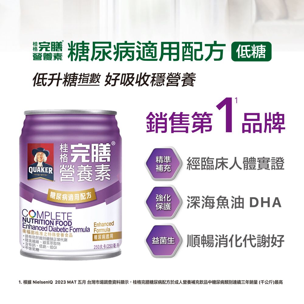 Quaker 桂格 糖尿病適用完膳營養素禮盒(250mlx8入)