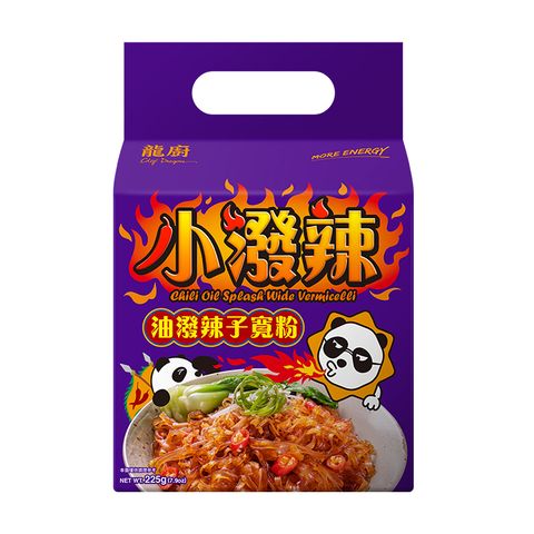 龍廚 油潑辣子寬粉225g(1袋3入)