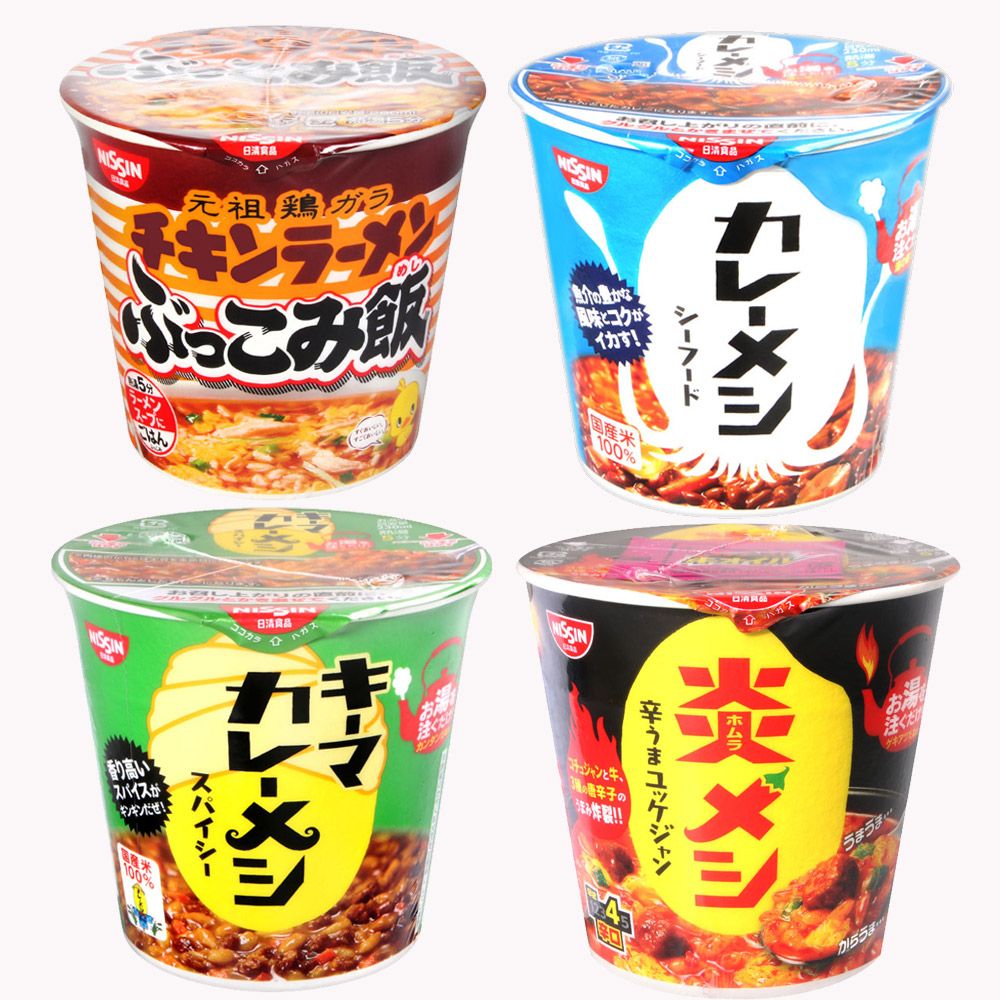 Nissin 日清 NISSIN日清食品 泡飯系列 任6杯(海鮮咖哩/元祖雞/印度辣咖哩/炎辣燴湯)