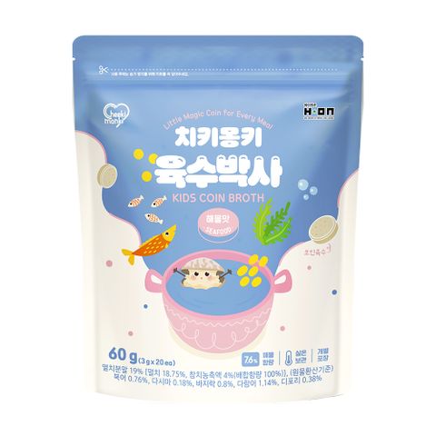 韓國【Cheeki Monki】魔法廚房湯錠 海鮮蔬菜(60g)