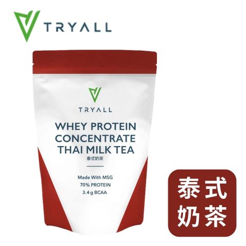 [台灣 Tryall] 濃縮乳清蛋白粉-泰式奶茶 (500g/袋)