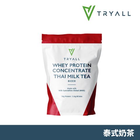 TRYALL |  濃縮乳清蛋白粉-泰式奶茶 (500g/袋)