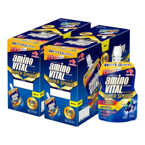 日本味之素aminoVITAL SuperSports 胺基酸運動機能飲 2盒+贈1包 (共100g*13包)