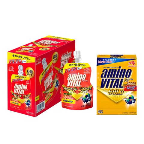 日本味之素 aminoVITAL GOLD+能量凍 組合包(GOLDx14小包,能量凍x6包)