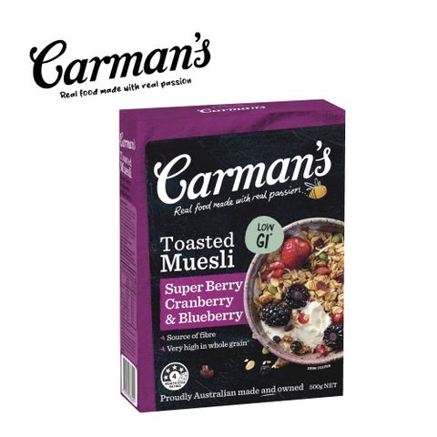 [澳洲 Carman’s] 綜合莓果穀物燕麥片 (500g/盒)
