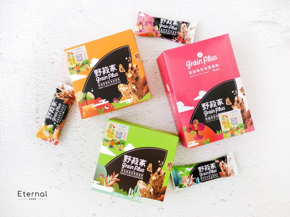 Eternal菽  LEMON  野家 grain Plus營養棒  野菽家grain Plus蔓越莓堅果野菽家 Plus  NUTRITION 野菽家 Plus