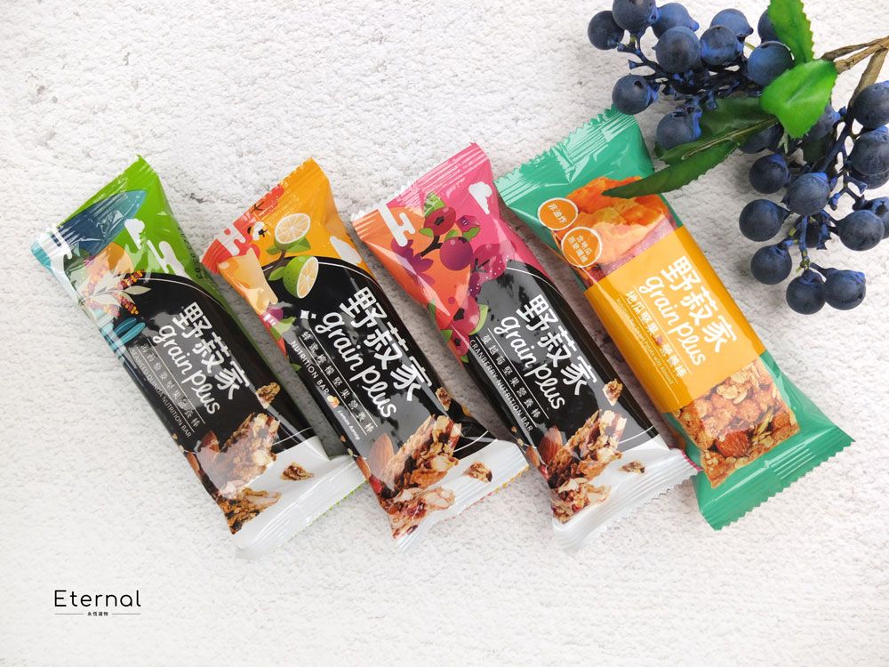 非油炸野家 地瓜野家grain 蔓越莓堅果營養棒CRANBERRY NUTRITION 野家® 蜂蜜堅果營養棒NUTRITION BAR 野菽家 Plus  NUTRITION BAREternal