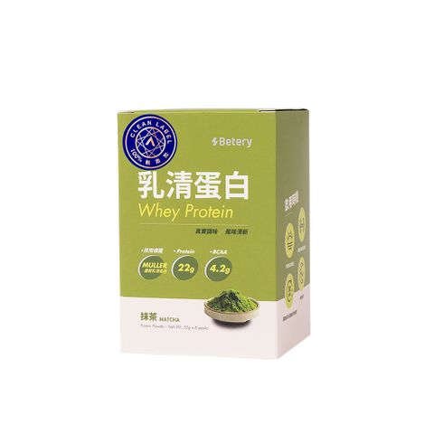 【Betery好能補給】乳清蛋白-抹茶(35g*6包/盒)