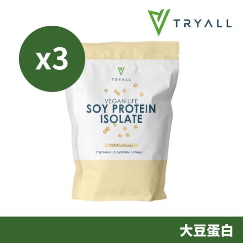 [台灣 Tryall] 分離大豆蛋白 (1kg/袋)x3