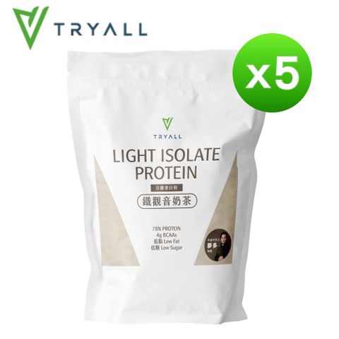 Tryall Light分離蛋白粉-鐵觀音奶茶 (500g/包)x5