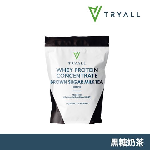 TRYALL [台灣 ] 濃縮乳清蛋白粉-黑糖奶茶 (500g/袋)x2