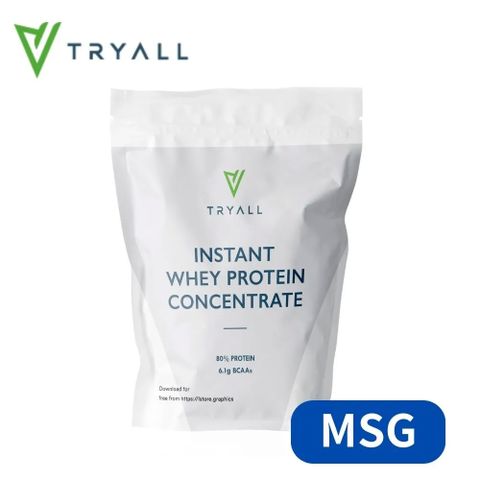 TRYALL 無添加濃縮乳清蛋白 (MSG分裝) (1kg/袋)x2