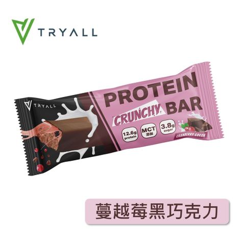 TRYALL | 蛋白酥脆棒-蔓越莓黑巧克力 (40g/包)