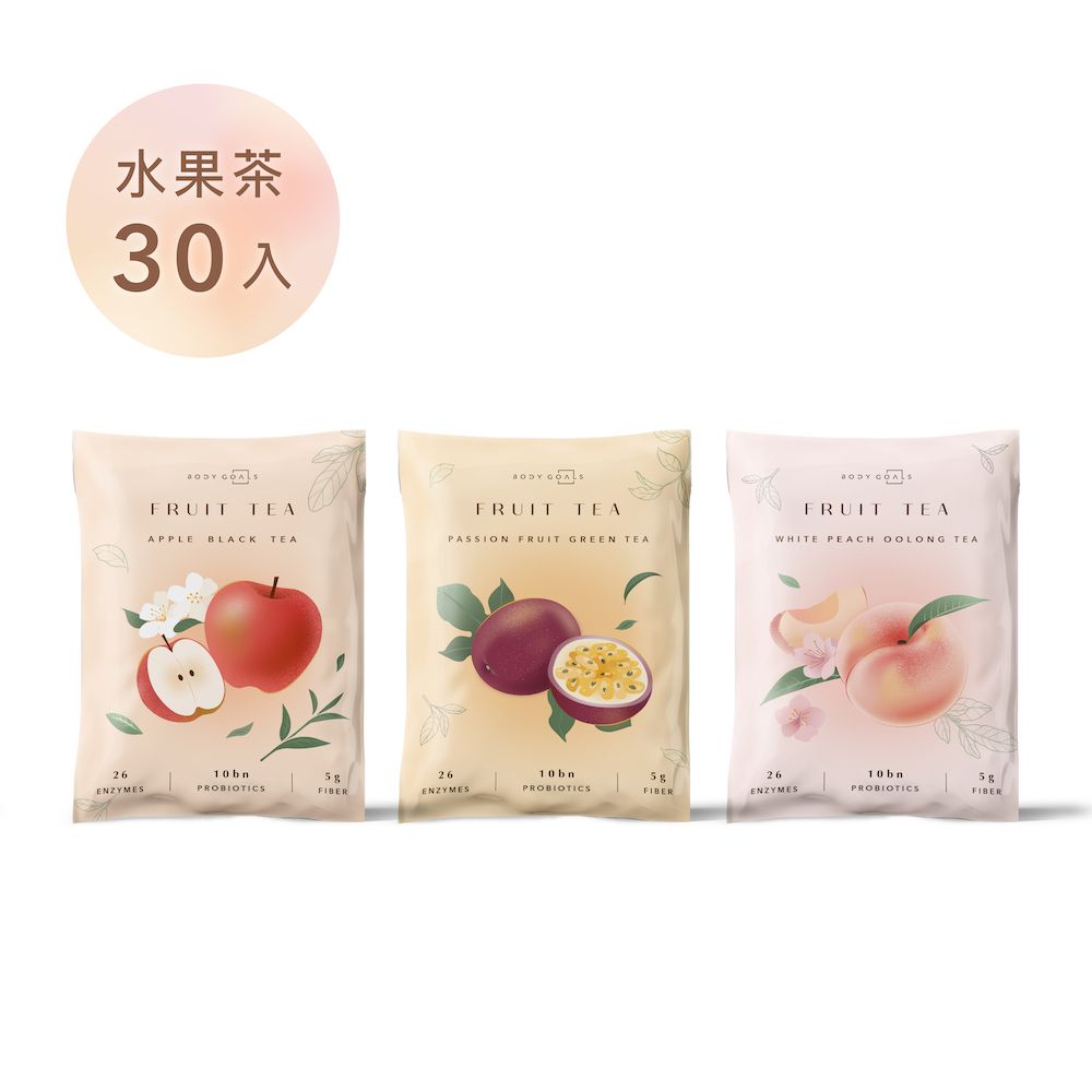 Body Goals 高酵輕孅水果茶-綜合口味 隨手包30入組(24g/包30包/盒)