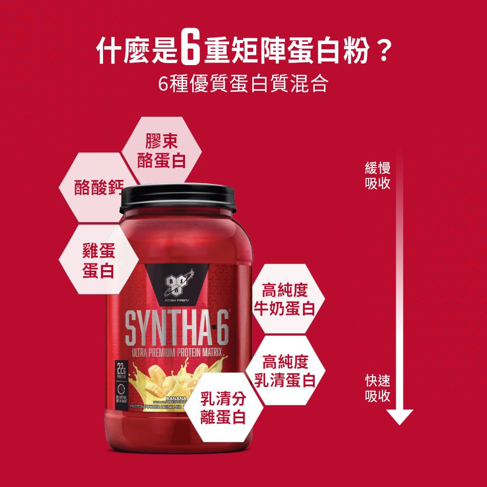 BSN 畢斯恩 Syntha-6 頂級綜合乳清蛋白2.59磅(多口味可選)