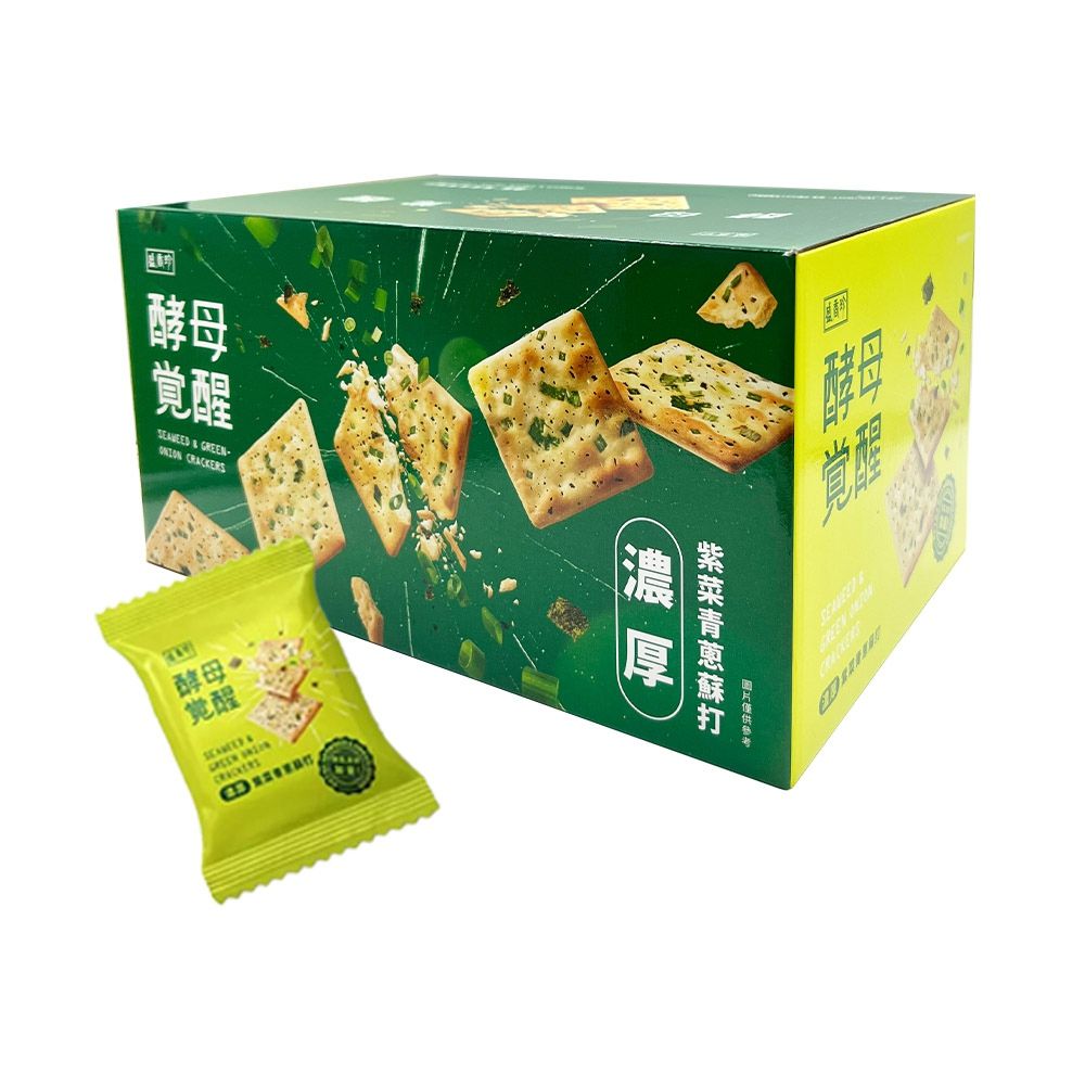 盛香珍 酵母覺醒 濃厚紫菜青蔥蘇打餅 1525g