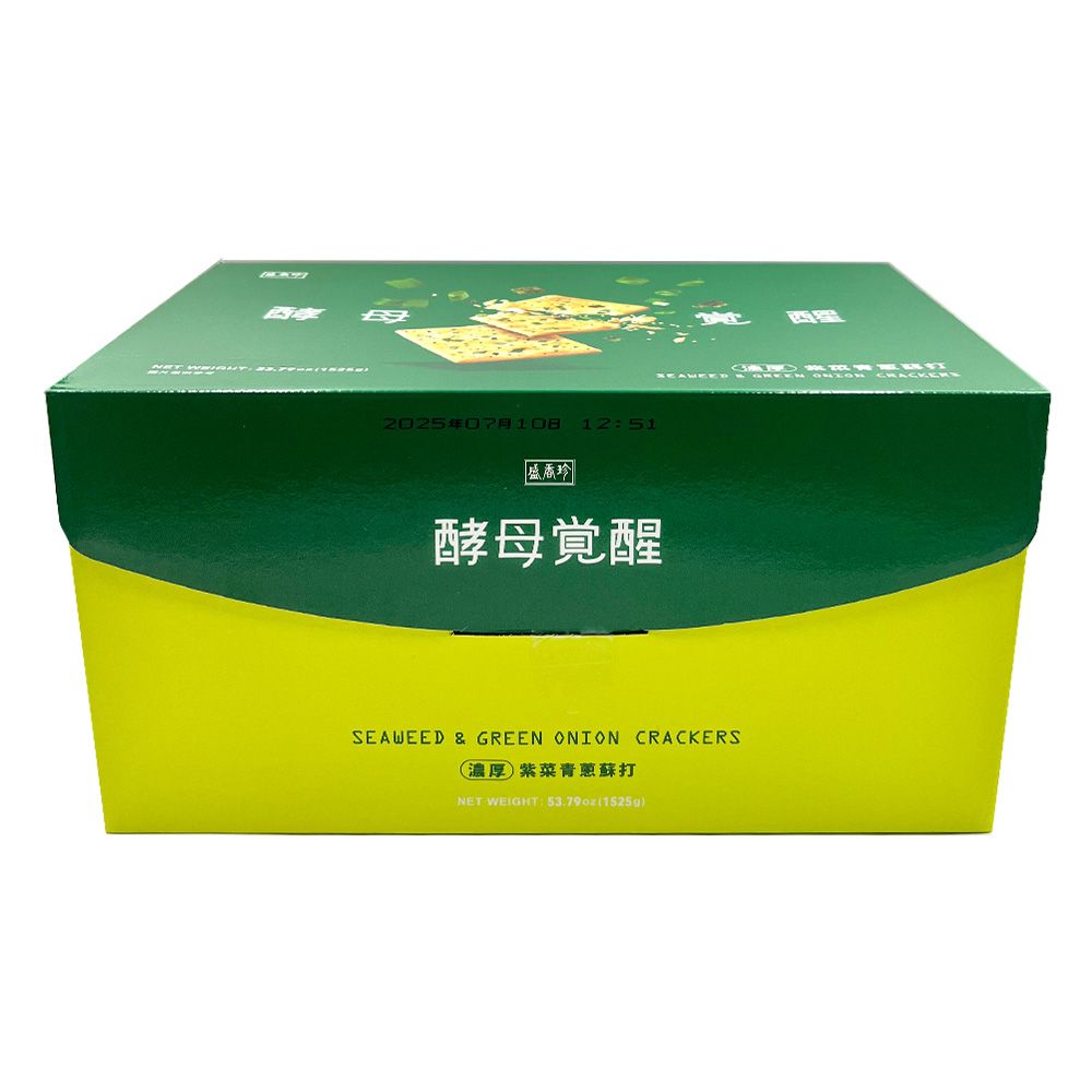 西2025月10 12:51酵母覚醒SEAWEED & GREEN  S濃厚紫菜青蔥蘇打NET WEIGHT: 53.79oz (1525g)ONION CRACKER