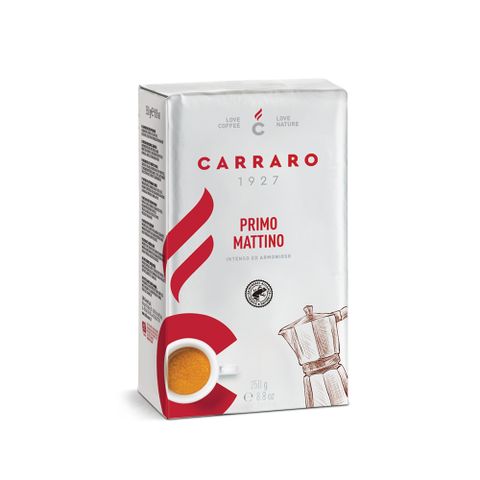 【Carraro】義大利經典 PRIMO MATTINO 研磨咖啡粉 (250g)｜中焙