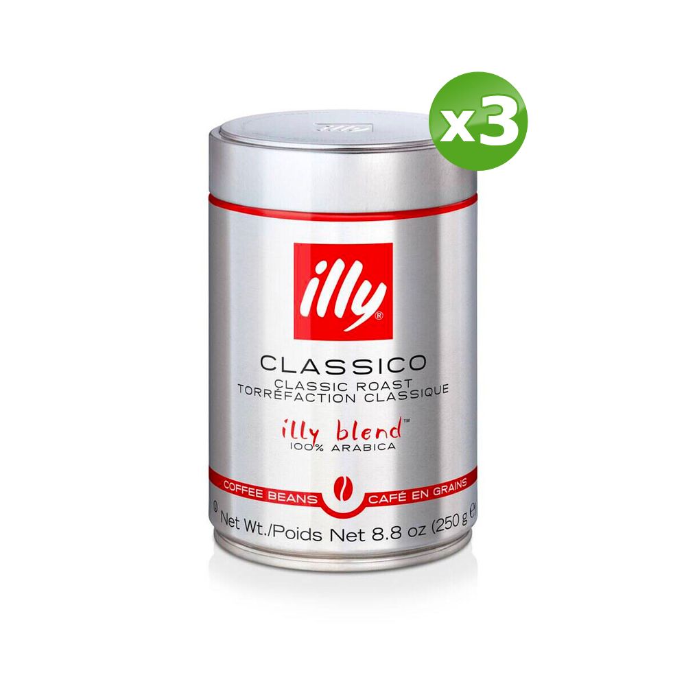 ILLY 經典中焙咖啡豆250gx3罐