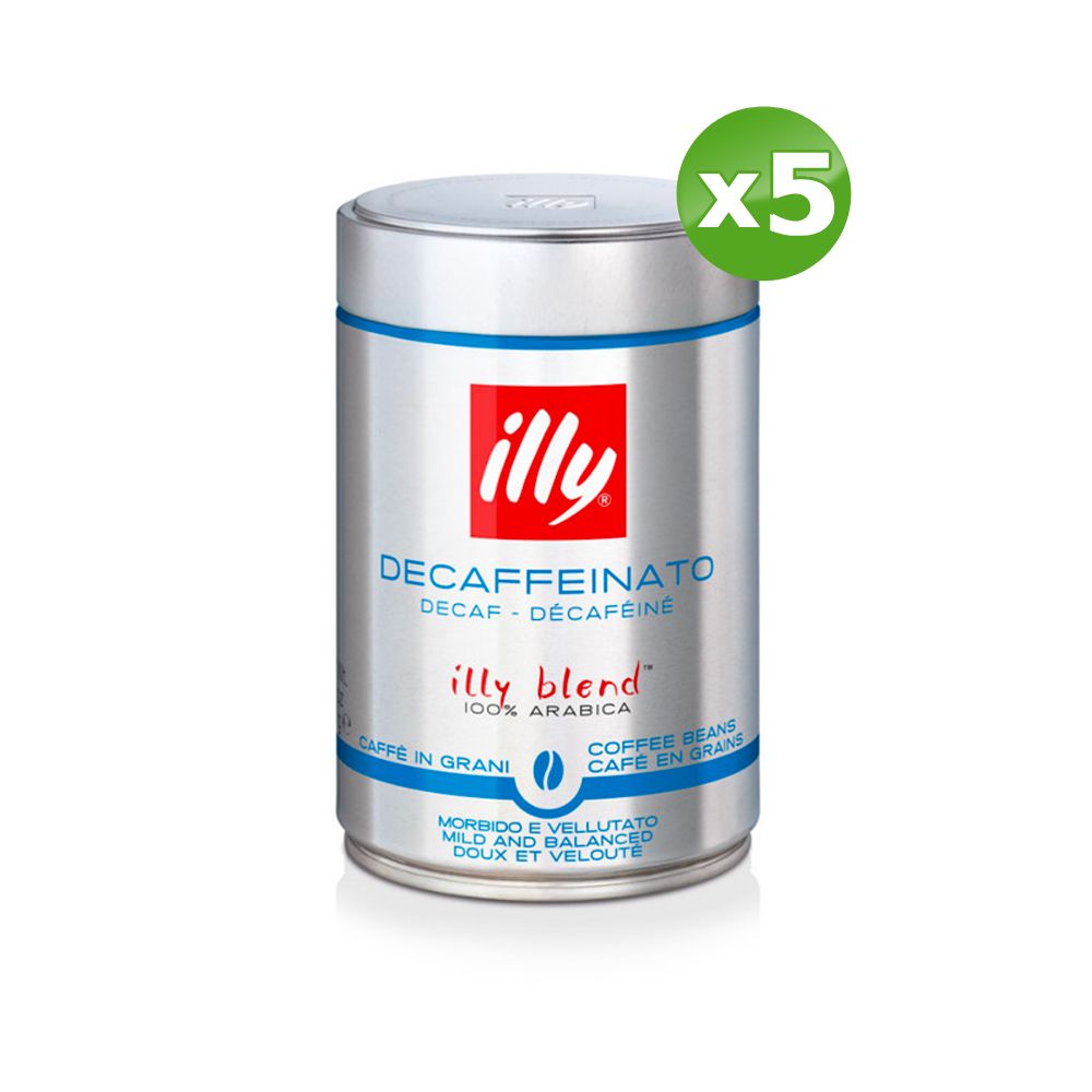 ILLY 低咖啡因咖啡豆250gx5罐