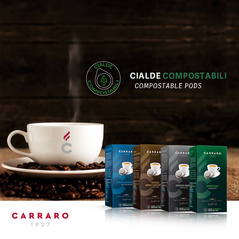 IALDE COMPOSTABILICOMPOSTABLE PODSCCARRAR927CARRARO1927CARRARCARRARCARRARO192719271927ESPRESSO DECAFFEESPRESSOAROMA E GUSTO INTESPRESSO ESPRESSO 1