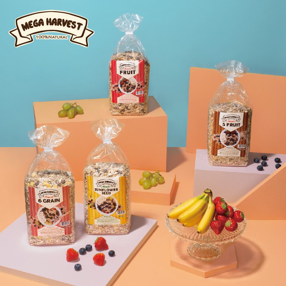 100% NATURAL 6 GRAIN HARVESTSUNFLOWERSEED FRUITMEGA 5 FRUIT