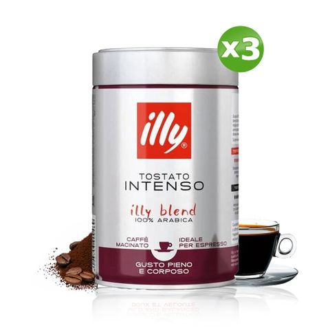 ILLY 經典深焙咖啡粉250gx3罐