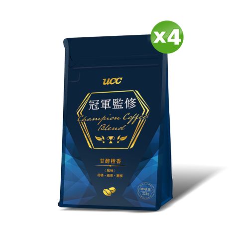 UCC 冠軍監修甘醇橙香咖啡豆(225g/包)x4包