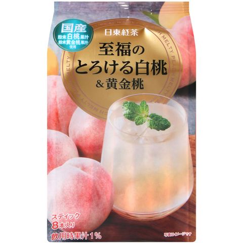 日東紅茶 至福白桃&amp;黃金桃沖泡飲 (88g)