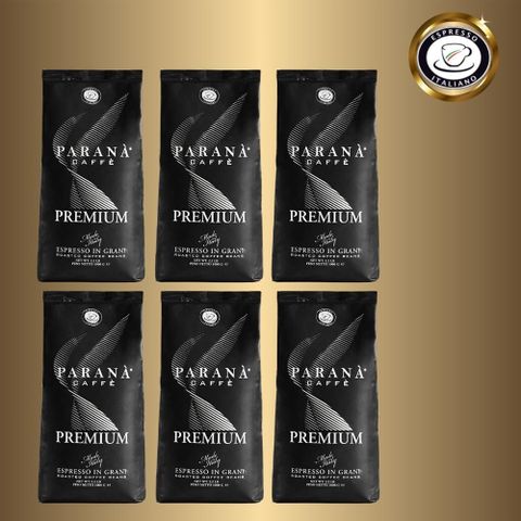 PARANA 義獎咖啡 【義大利】尊爵咖啡豆1000g袋裝X6入(買5送1)