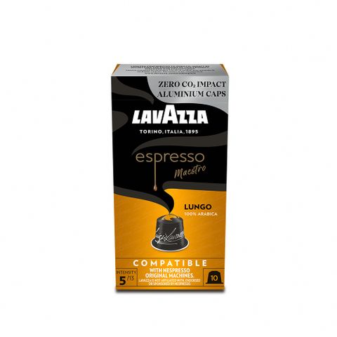 LAVAZZA -NCC鋁製咖啡膠囊05_Lungo(10入*56g/盒;適用於Nespresso膠囊機)