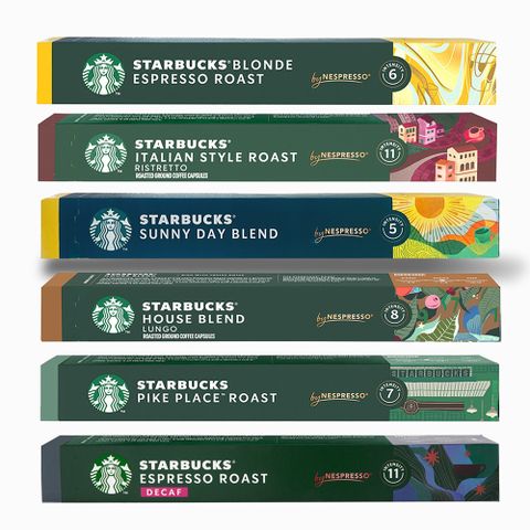 STARBUCKS 星巴克 咖啡膠囊任選(1盒10入) Nespresso膠囊咖啡機適用