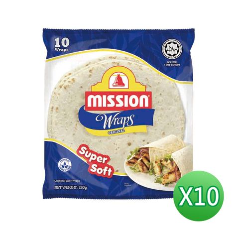 Mission 6吋 墨西哥薄餅 250g(10片)*10入組 (全素) 效期2024.11.16 墨西哥餅皮/墨西哥捲餅/素食料理