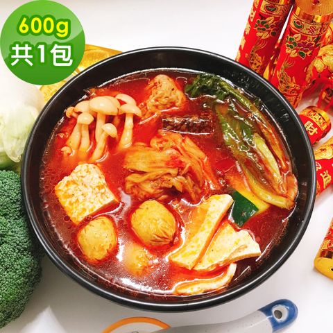 樂活e棧 -素食合菜-泡菜火鍋湯底600g/包共1包(元宵 清明 端午 中元 中秋 重陽 冬至)