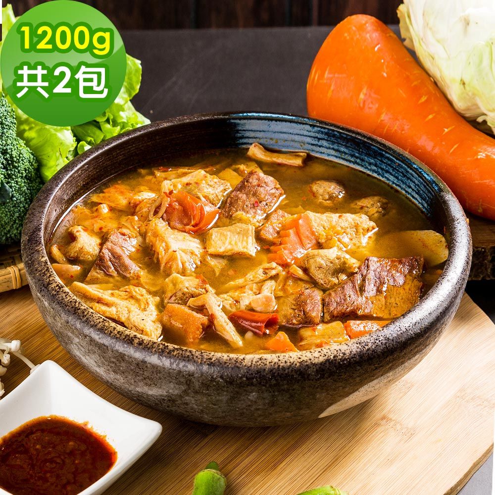 樂活e棧 -素食合菜-麻辣火鍋湯底1200g/包共2包(元宵 清明 端午 中元 中秋 重陽 冬至)