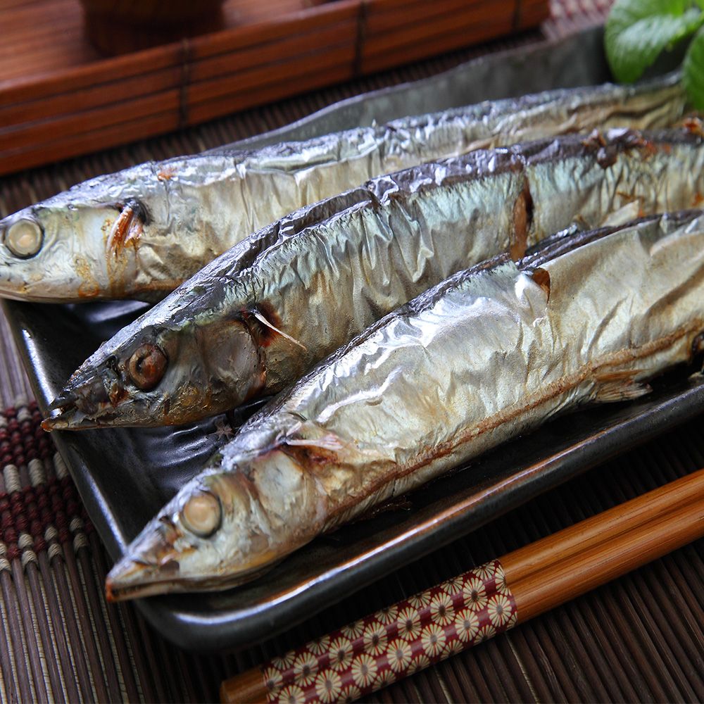華得水產 野生特大秋刀魚8包(280g 約3-4尾/包)