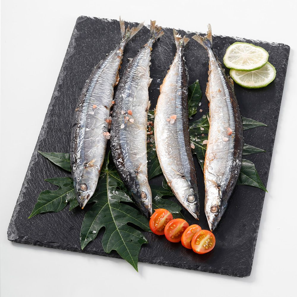 華得水產 野生特大秋刀魚8包(280g 約3-4尾/包)