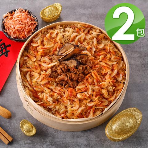 【華得水產】東港干貝櫻花蝦油飯2盒組(800/盒)