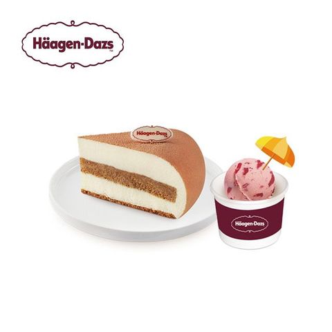 Haagen-Dazs 哈根達斯 哈根達斯 手作蛋糕切片+單球冰淇淋(外帶) 喜客券_電子憑證