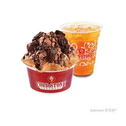 COLD STONE 酷聖石 【COLD STONE】小杯經典冰淇淋套餐(含原味脆餅及紅茶)