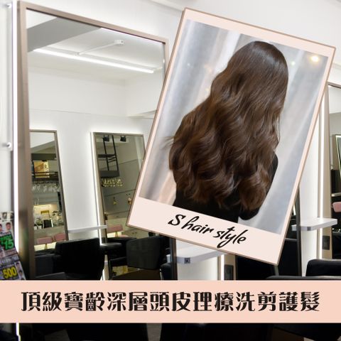 S hair style 1人頂級寶齡深層頭皮理療洗剪護髮專案