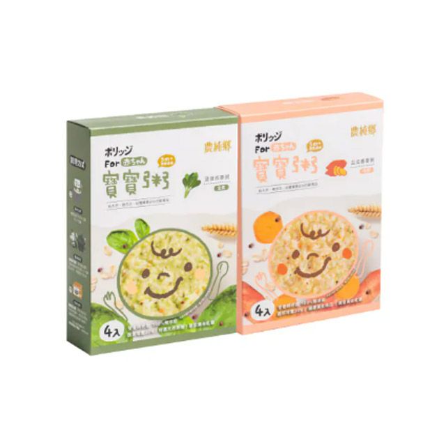 農純鄉  蔬食寶寶粥綜合組【瓜瓜藜麥+菠菠燕麥】(4入x2盒)