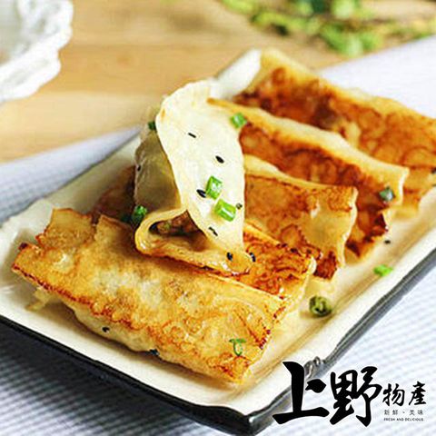 【上野物產】手工韓式泡菜煎餃(500g±10%/約25個/包) x4包 水餃 餃子 鍋貼 煎餃