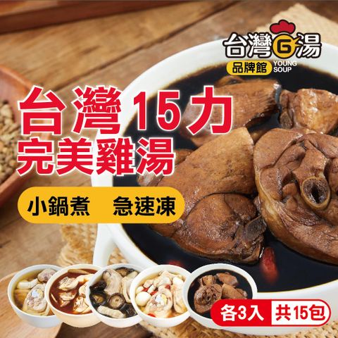 【台灣G湯 官方】台灣15力派 完美雞湯15包組