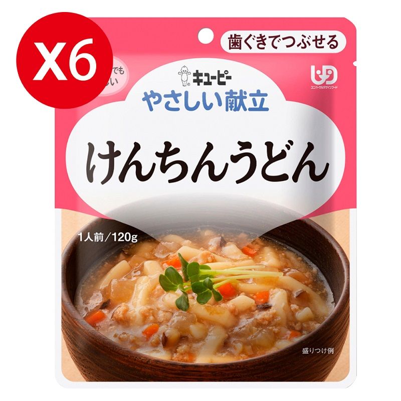 KEWPIE 【日本】Y2-8 介護食品 野菜豚肉烏龍麵120gX6