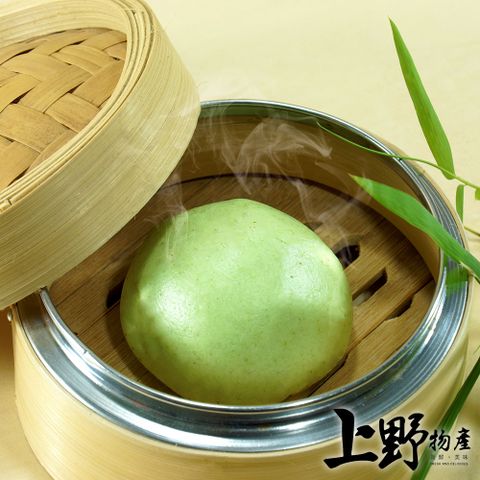 【上野物產】純手工日式抹茶紅豆饅頭(500g±10%/5顆/包) x5包