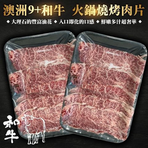 海肉管家 澳洲9+和牛燒肉片(3盒_100g/盒)