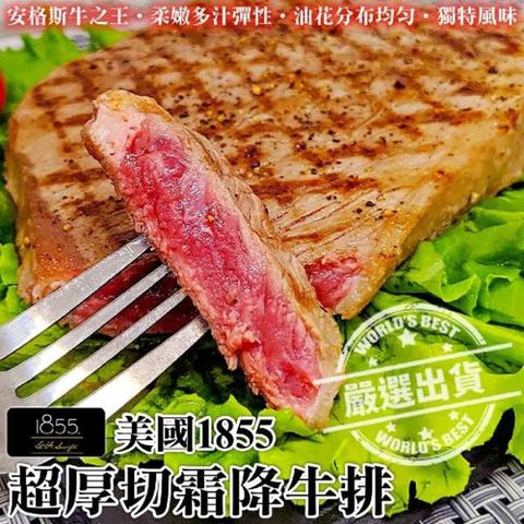 海肉管家 【滿777免運-】美國1855超厚切霜降牛排(1包/每包10oz10%)