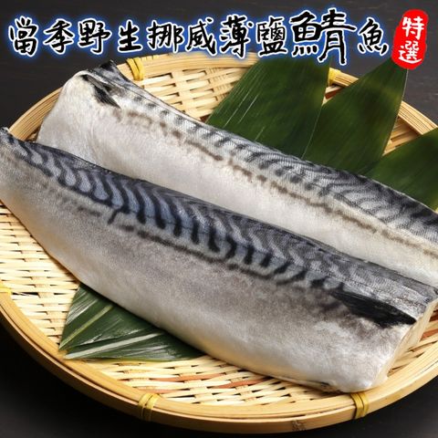 【海肉管家】嚴選挪威薄鹽鯖魚(共60片_120-140g/片)