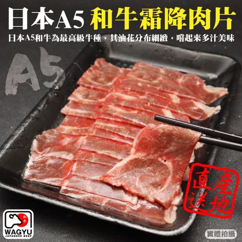 頌肉肉 日本A5和牛熟成霜降肉片(4盒_100g/盒)